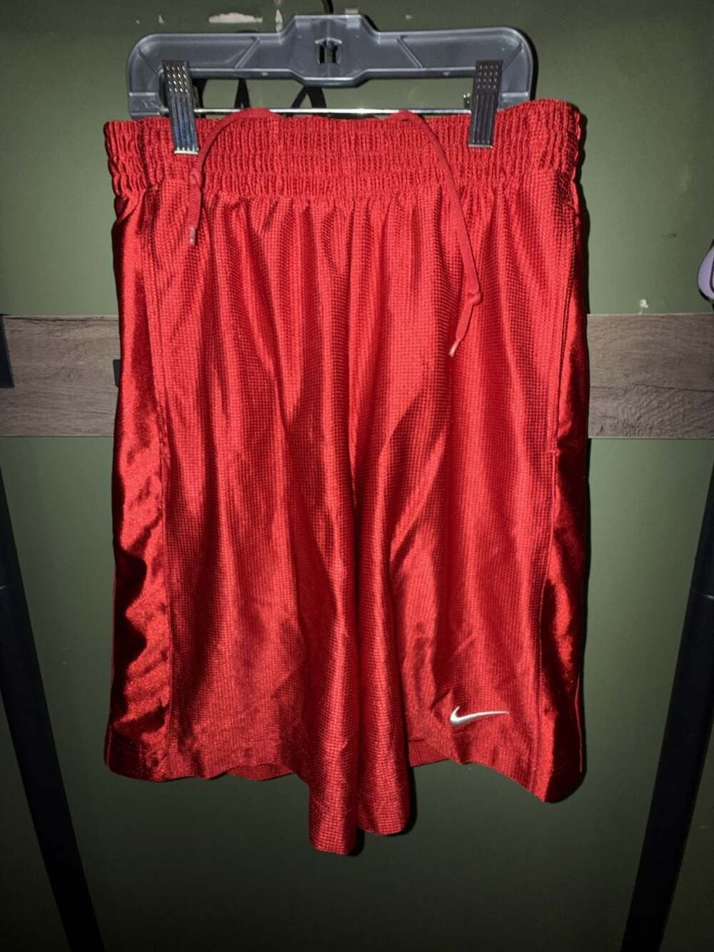 Nike Basketball Shorts Size S Red Dazzle Mesh Athletic